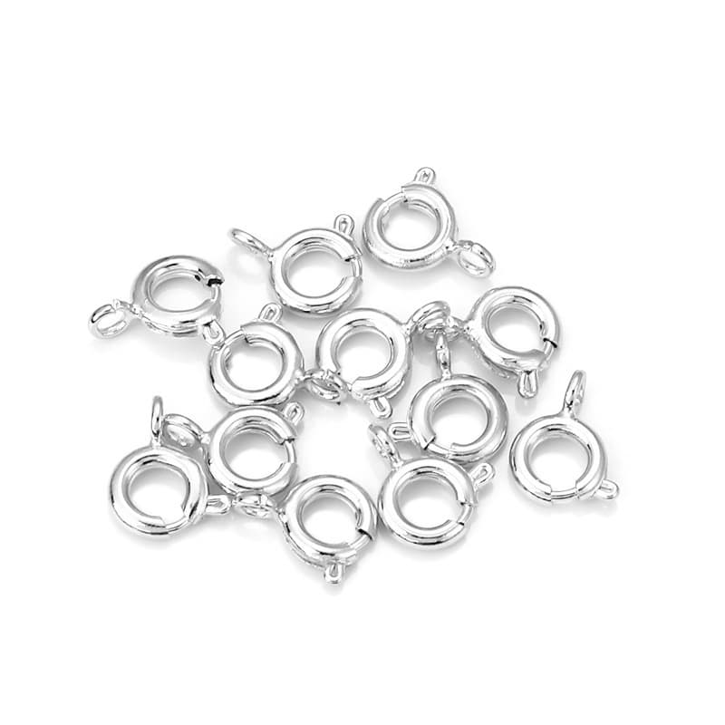 10 ชิ้นวงกลมฤดูใบไม้ผลิ Buttonr Claspsps ตะขอสําหรับ DIY สร้อยคอ Clasps เครื่องประดับทําอุปกรณ์เสริม End Connectors