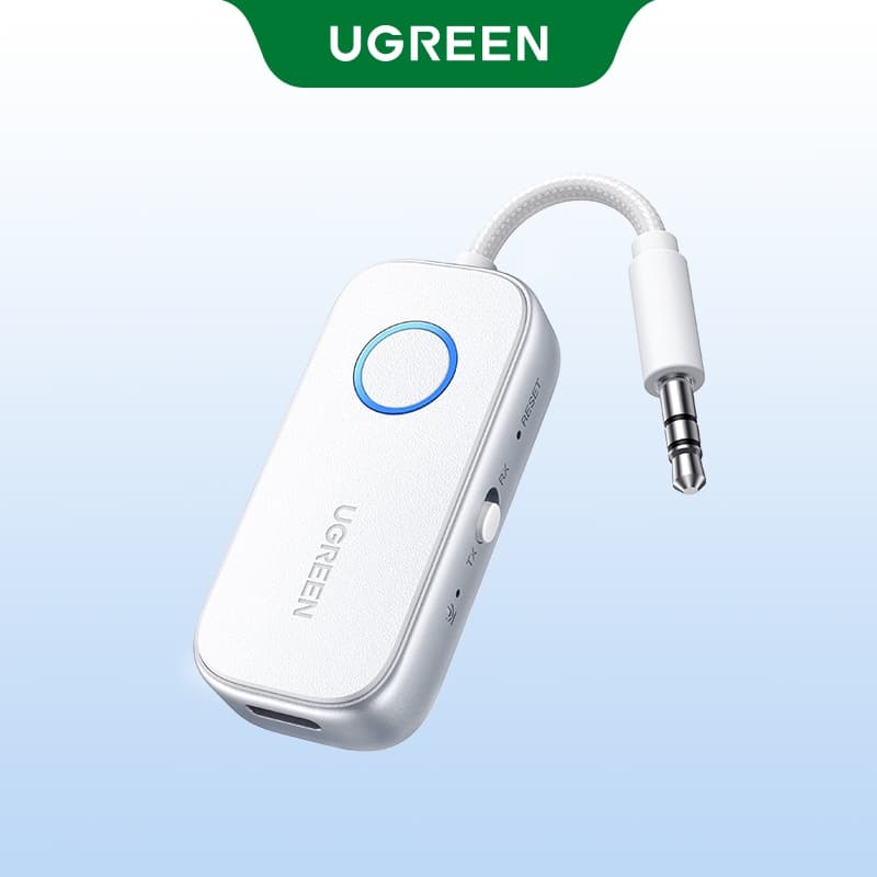UGREEN ยูกรีน 2-ใน-1 บลูทูธ 5.4 ตัวรับสัญญาณเครื่องส่งสัญญาณสนับสนุน เอสบีซี/เครื่องปรับอากาศ ถอดรหัส ใช้งานได้สําหรับทีวี/รถ/เครื่องบิน/ลําโพง
