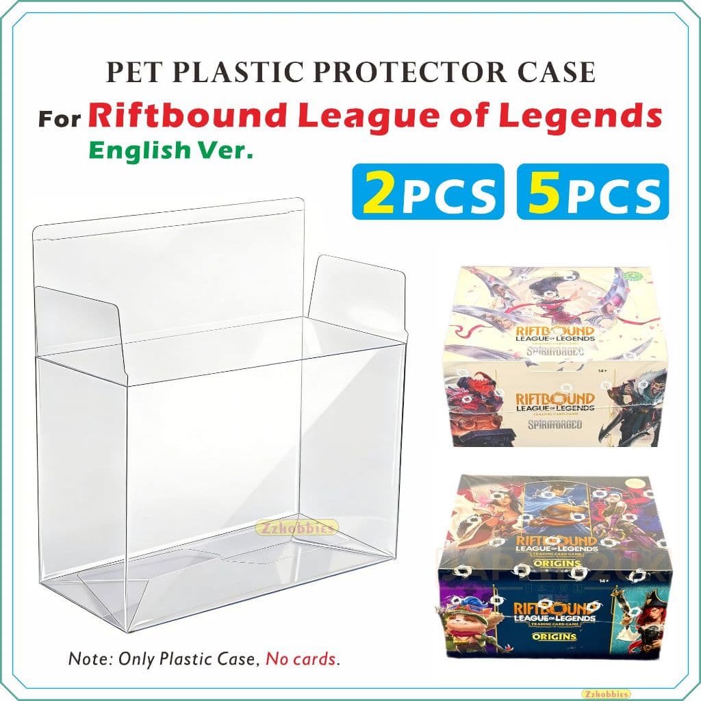 เคสป้องกันพลาสติก PET 2 ชิ้น / 5 ชิ้นสําหรับเวอร์ชันภาษาอังกฤษ Riftbound League of Legends0.5mm หนา