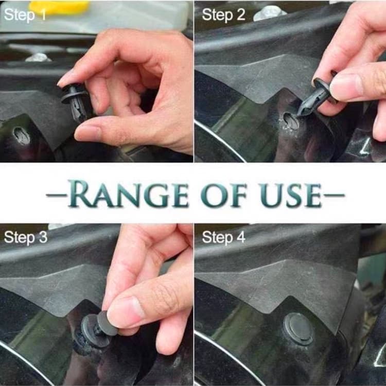 【ลดราคา】Bumper Retainer 100 Pcs ประตูรถแผงการ์ดคลิปตัดกันชนตัวยึดชนิดเกลียวดันหมุดชุด Universal