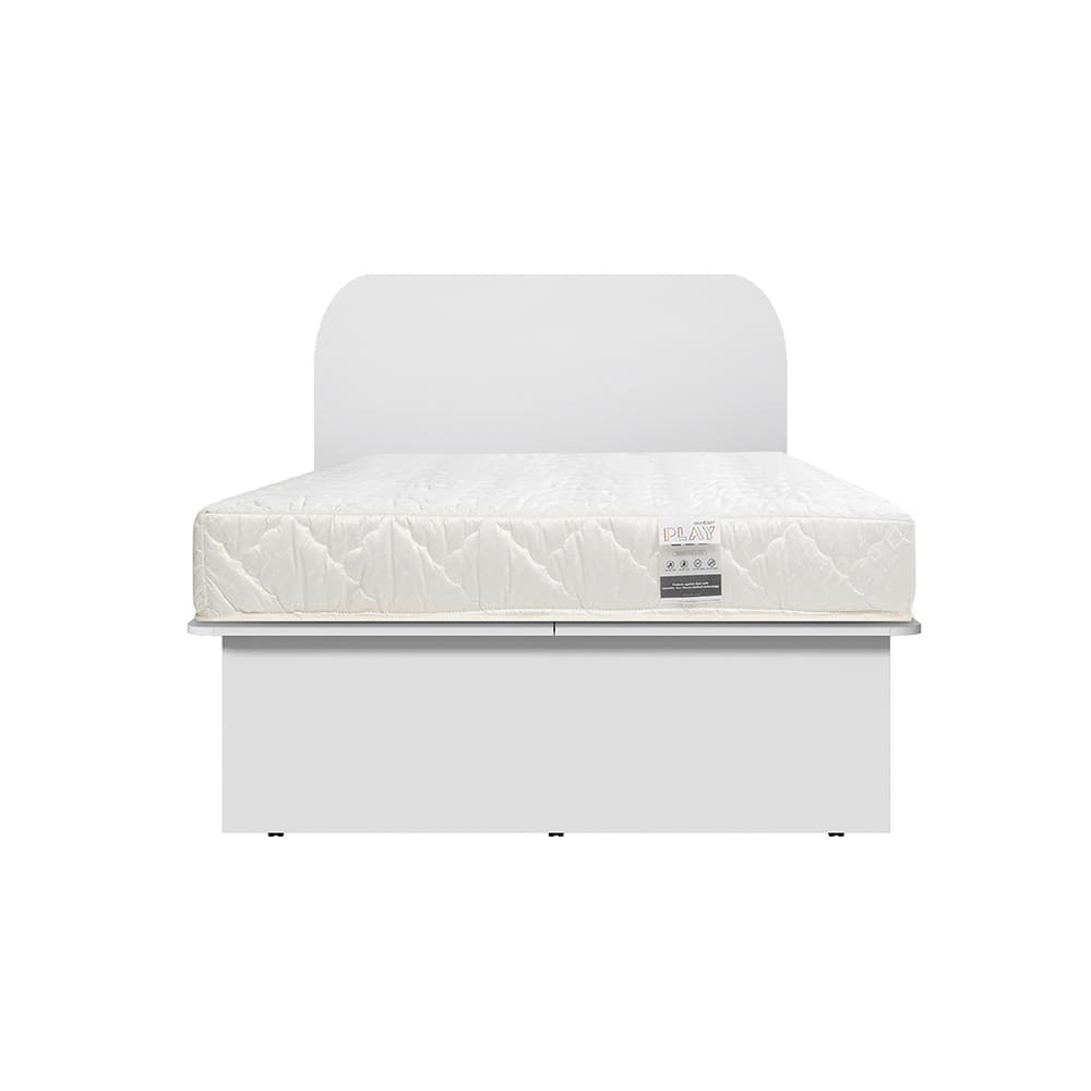SB Design Square  เตียง 3.5 ฟุต+ที่นอน KC-PLAY รุ่น EMMI สีขาว