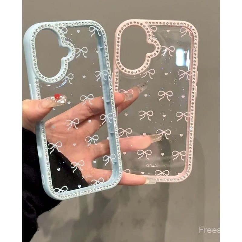 เคสโทรศัพท์ใสลายการ์ตูนน่ารัก เหมาะสำหรับ iPhone 16 15 14 13 12 11 Pro ProMax Plus X XS XSMAX เคสป้องกันโทรศัพท์ Apple ป้องกันการตกกระแทก ปกป้องขอบเต็มรูปแบบ เคสซิลิโคนนุ่ม ใช้ได้ท