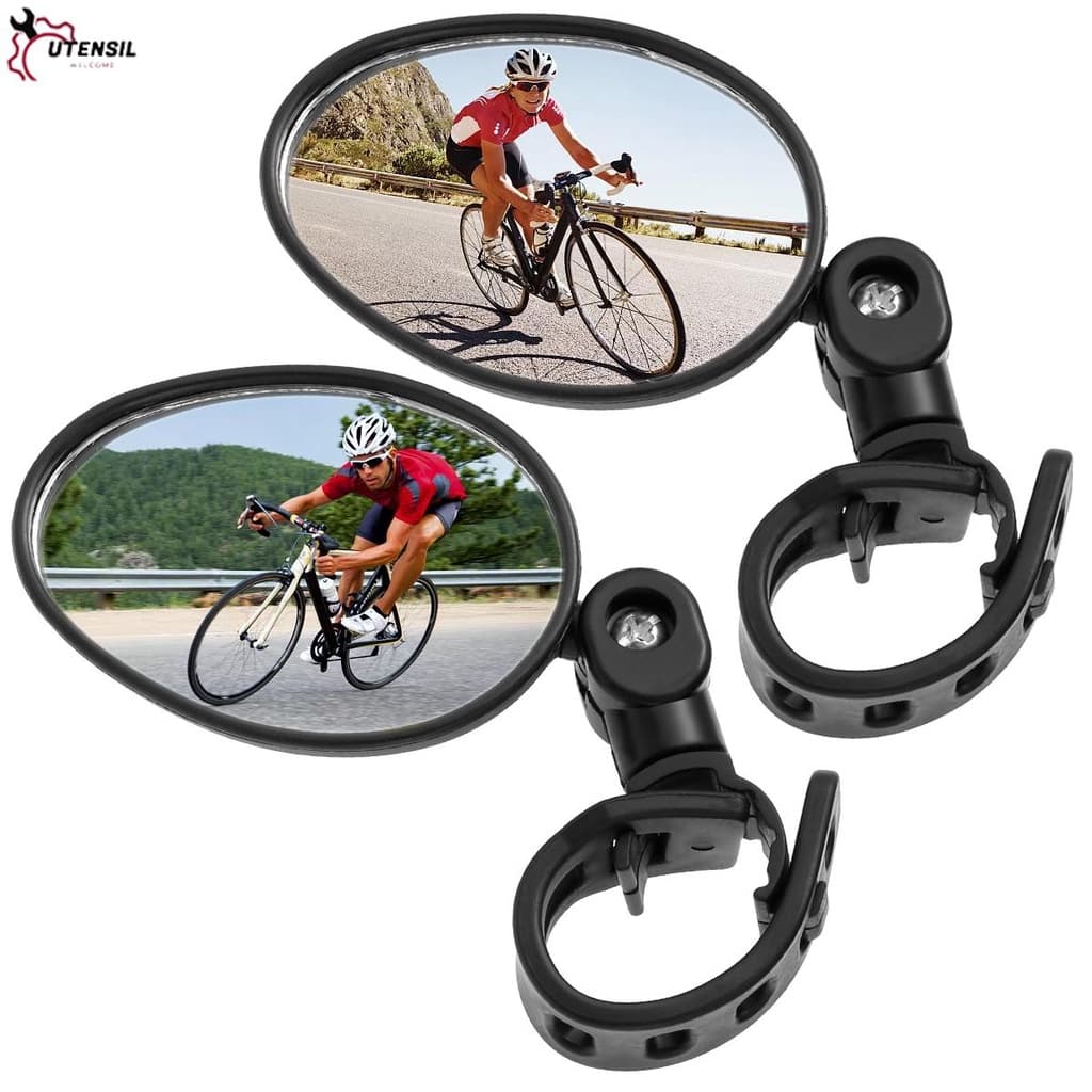 🚲 กระจกจักรยาน 360 องศา [2ชิ้น] กระจกมองหลังติดแฮนด์บาร์รถจักรยานเสือภูเขา