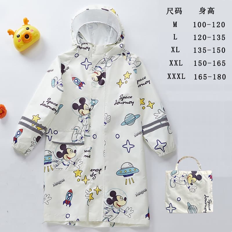 พร้อมส่ง เสื้อกันฝน แบบแห้งเร็ว น้ําหนักเบา มีซิป สไตล์ญี่ปุ่น สําหรับเด็กประถม