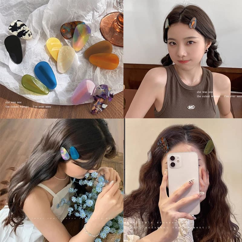 สาวหวานน ่ ารักหยดน ้ ํา Retro Hairpin Bangs คลิป Headwear อุปกรณ ์ เสริม