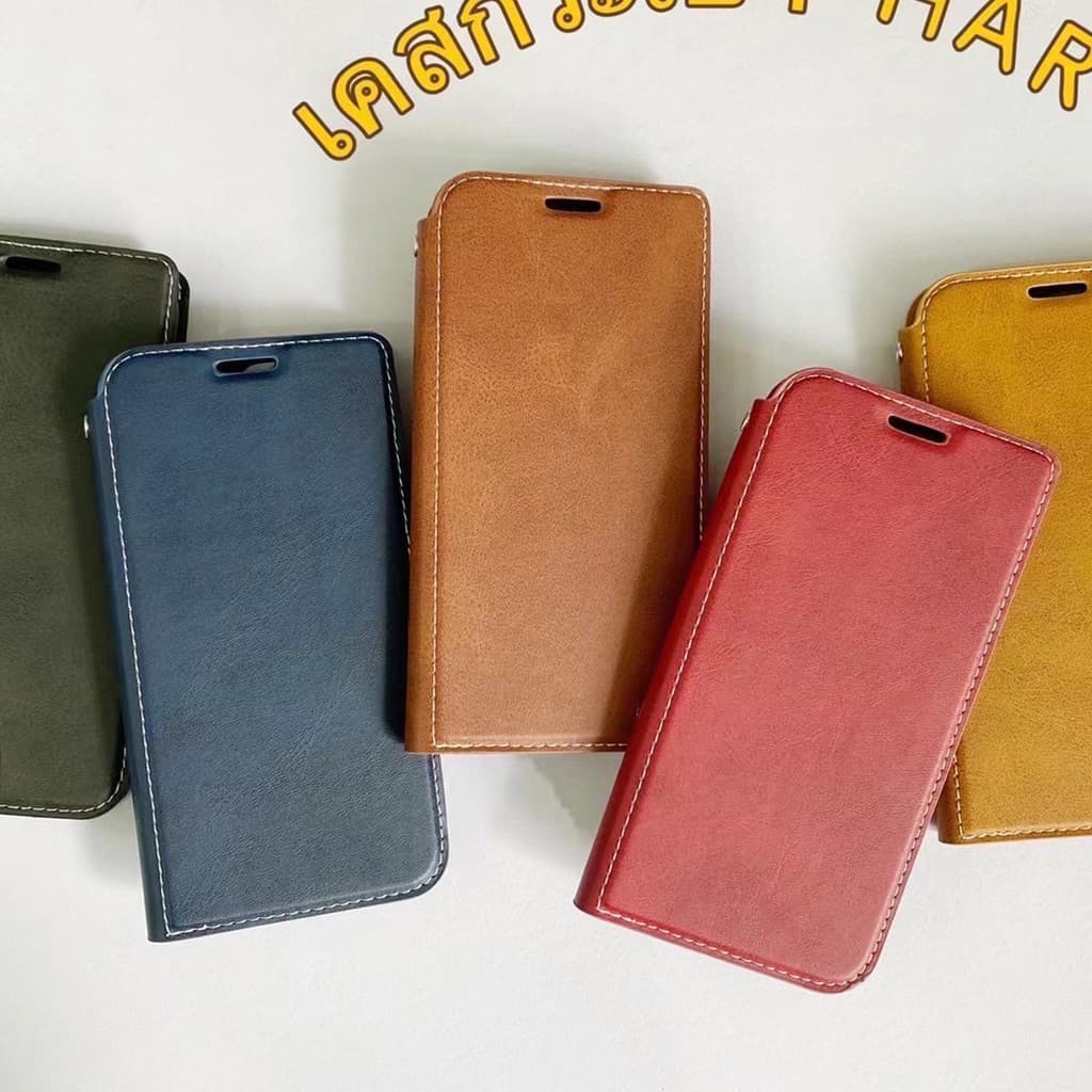 เคส หนัง ตั้งได้ ที่วางแม่เหล็ก สำหรับ iPhone 15 14 13 12 11 Pro Max 6 6S 6Plus 7 8 7Plus 12Mini 13Mini X Xr Xs Max XU
