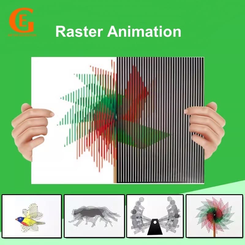 การศึกษา DIY Raster Animation STEM Morie Fringe วิทยาศาสตร์ ของเล่นการทดลอง การสอน Aid เด็ก โรงเรียน โครงการ ของขวัญ