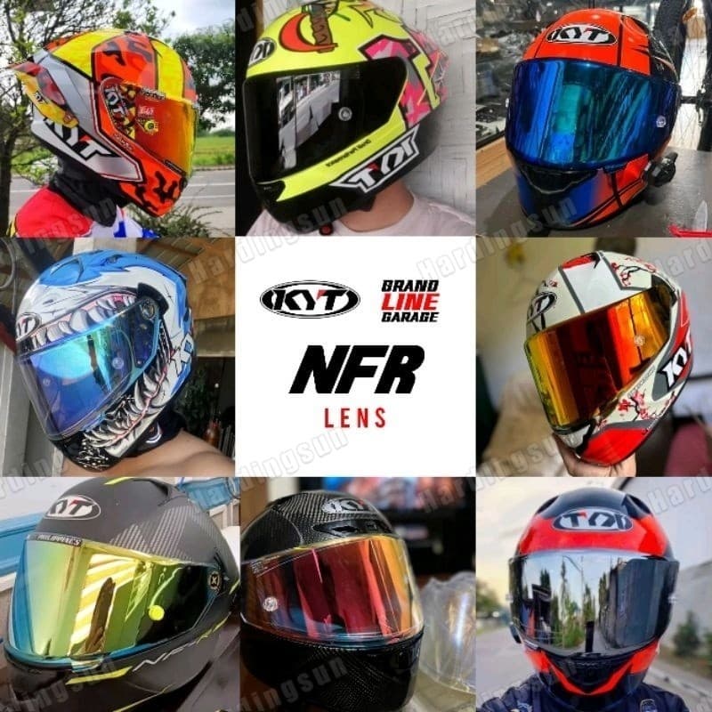 [ReadyStock]KYT Nfr NXF Lens Visor Iridium Blue Red Clear Smoke Revo Lens