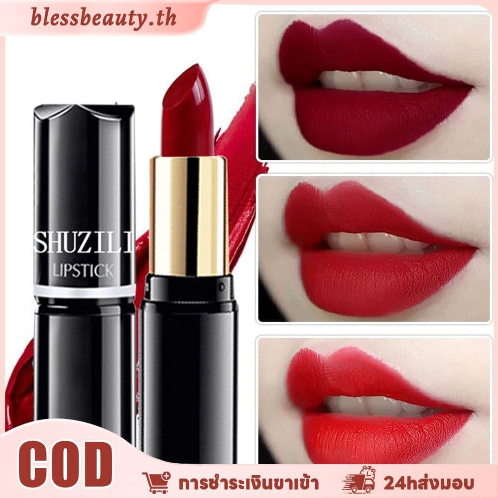 ลิปสติกหลอดกลม 12 สี ลิปกลอสให้ความชุ่มชื้น แต่งหน้าติดทนนาน จําเป็น สําหรับทุกสภาพผิว