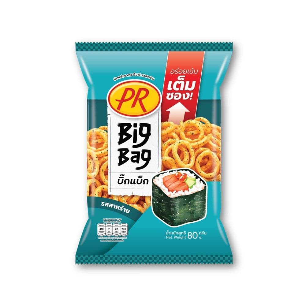 [สินค้าส่งด่วน] พีอาร์ ข้าวเกรียบสาหร่าย 80 กรัม PR CRISPY SNACK SEAWEED 80 G.