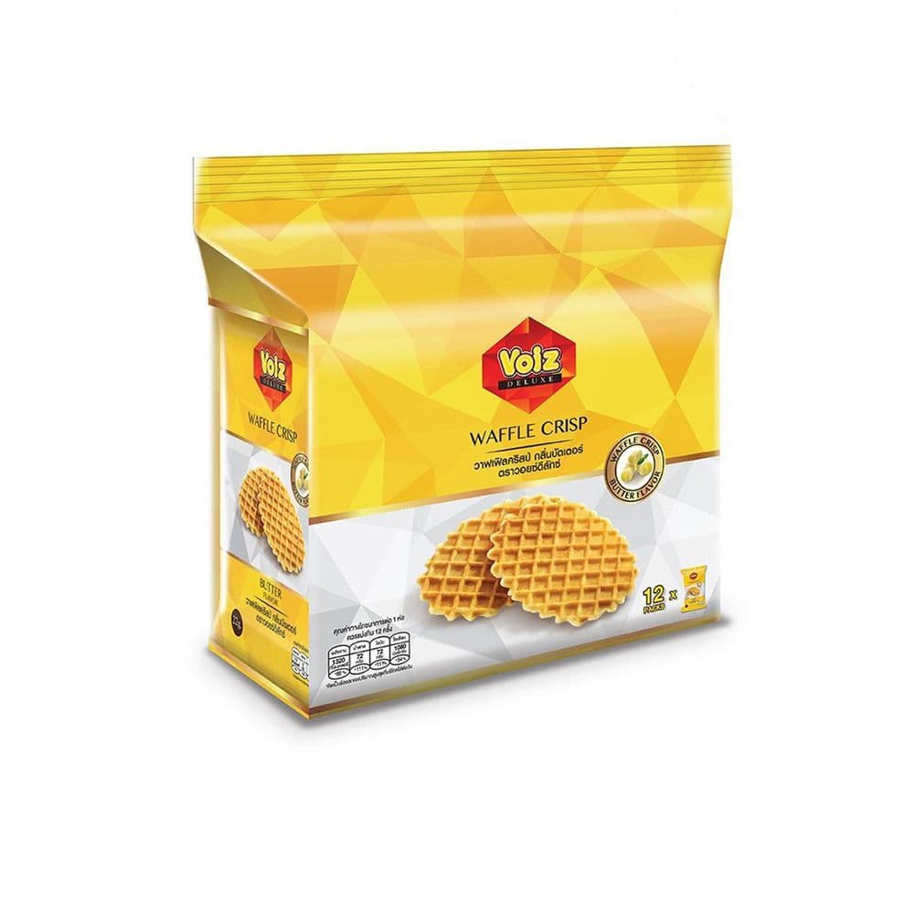 [สินค้าส่งด่วน] วอยซ์ วาฟเฟิล คริสป์ บัตเตอร์ 22 ก.X12 VOIZ WAFFLE CRISP BUTTER FLAVOR 22G.X12