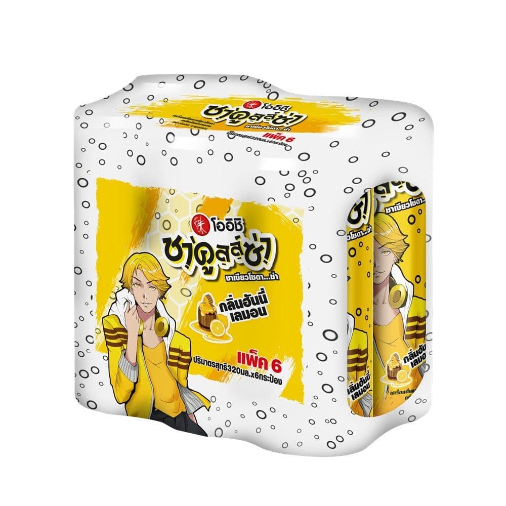 [สินค้าส่งด่วน] โออิชิ ชาคูลล์ซ่า กลิ่นฮันนี่เลมอน 320มล.X6 OISHI CHAKULZA HONEY LEMON 320MLX6