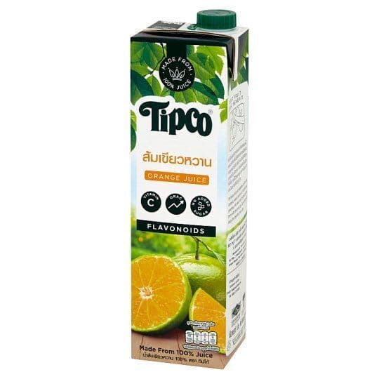 [สินค้าส่งด่วน] ทิปโก้น้ำส้มเขียวหวาน100% 1000มล. TIPCO TANGERINE JUICE100% 1 LT.