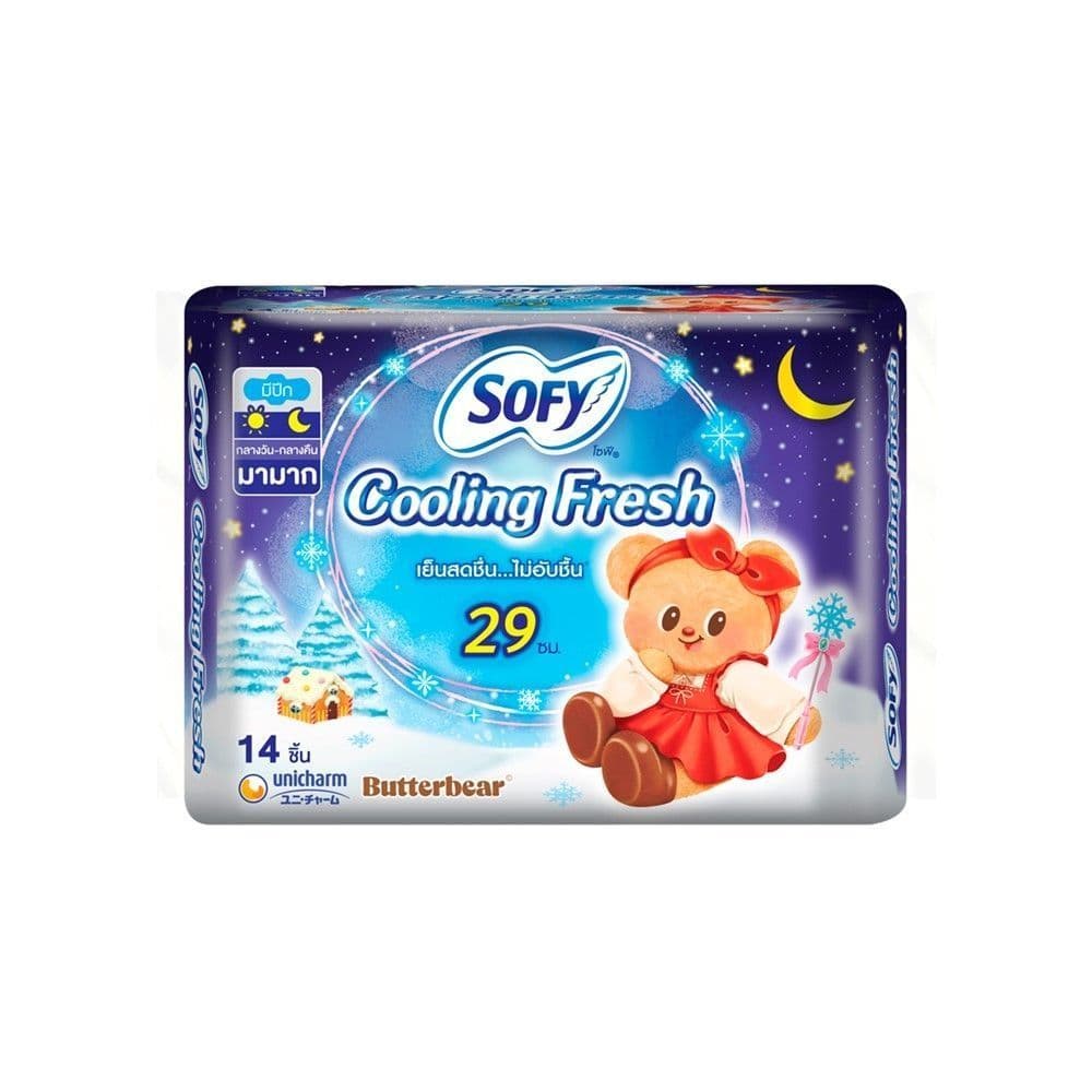 [สินค้าส่งด่วน] โซฟี คูลลิ่งเฟรชสลิมปีก 29 ซม. 14 ชิ้น SOFY COOLING FRESH SLIM WING 29 CM 14 PCS.