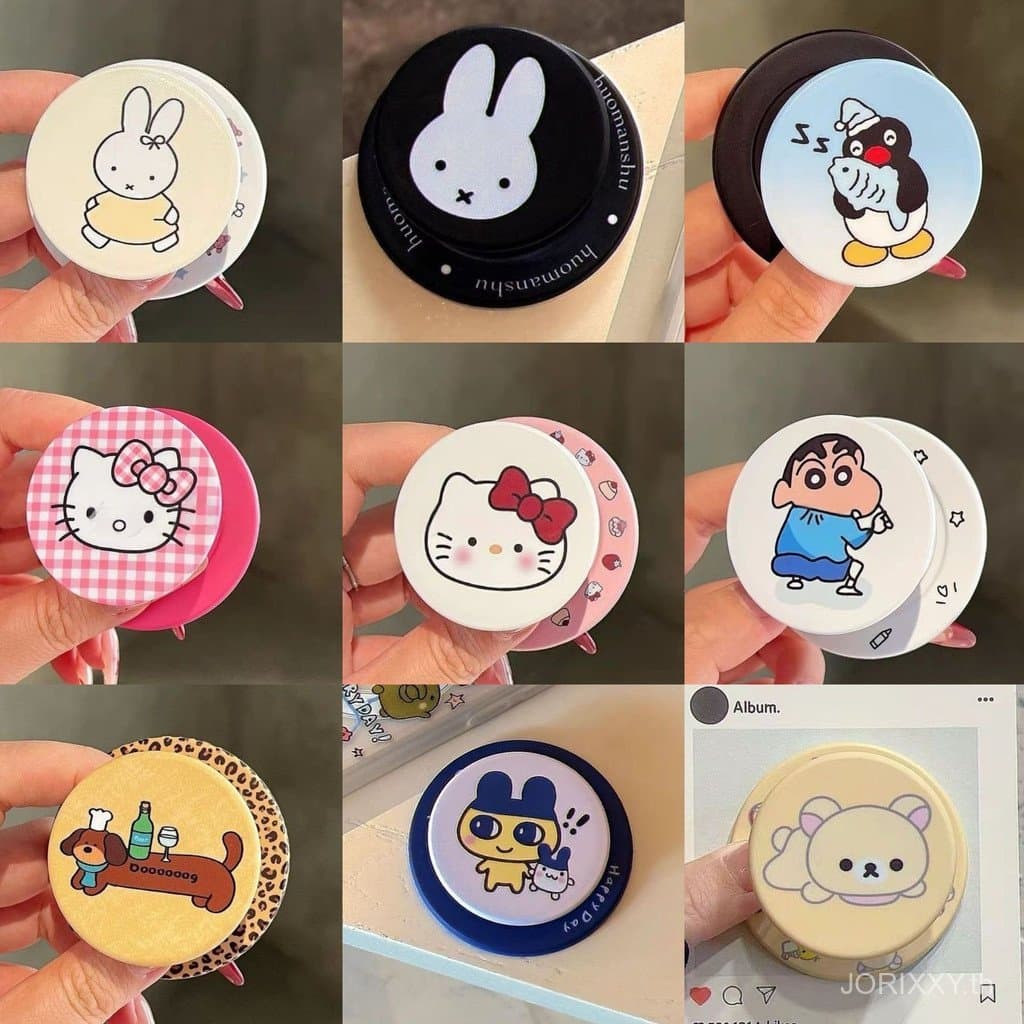 Miffy Rabbit Dachshund kitty Cat เหมาะสําหรับ MagSafe วงเล็บแม่เหล็กการดูดซับที่แข็งแกร่งถุงลมนิรภัยเดสก์ท็อปแบบยืดหดได้