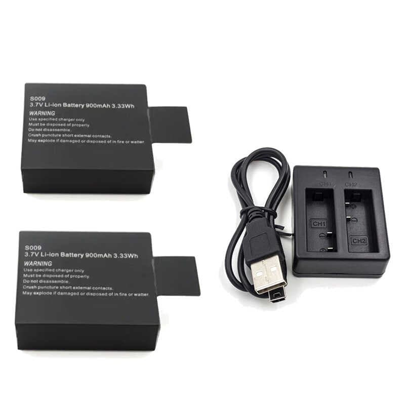 แบตเตอรี่ Li-Ion ชาร์จไฟได้3.7V 900Mah สำหรับ Sj5000 Sj4000 Sj6000กล้องกีฬา DV SJ โดยเฉพาะแบตเตอรี่