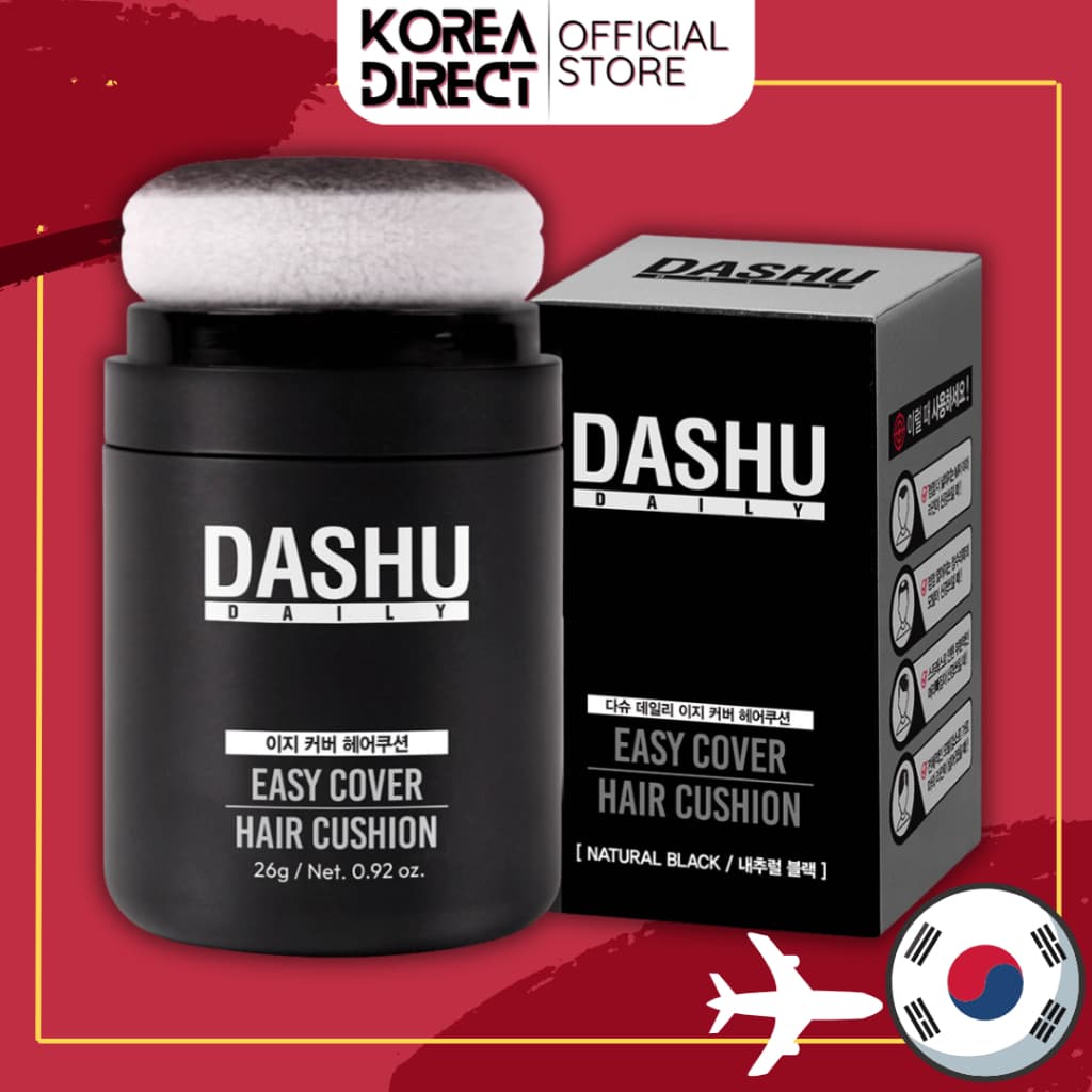 Dashu Daily Cushion สําหรับผมตก | ไฟเบอร์ผมสําหรับผมบาง &ผมหงอก | แป้งแฮร์ไลน์คอนซีลเลอร์ราก | ฝาครอบจุดหัวล้านกันน้ําขึ้น