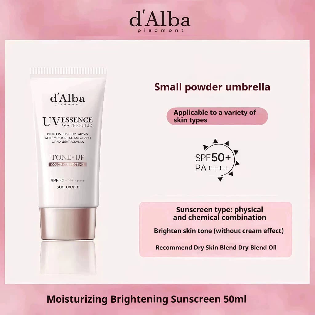 d'Alba UV Essence Waterfull+ Tone-Up Sun Cream SPF 50+ PA++++ 50ml ดัลบา กันแดดเอสเซนส์ วอเตอร์ฟูล