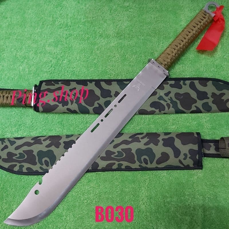 อุปกรณ์เดินป่า มีดยาว มีดเดินป่า มีดสปาต้า มีดพกเดินป่า OX HEAD รุ่น B030 ใบเลสปลายแหลม