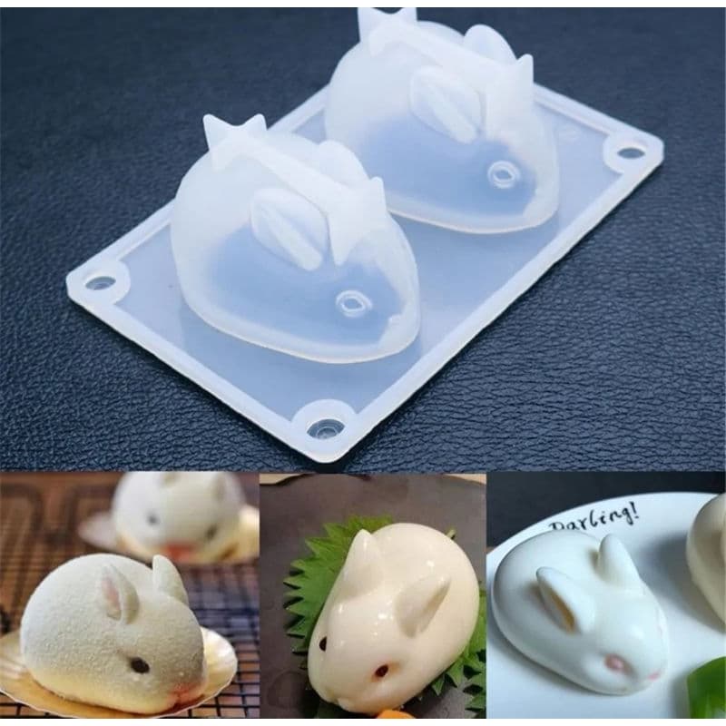 🐰 พร้อมส่ง🐰 ซิลิโคนกระต่าย 1 ชิ้นทำได้ 2 ตัว