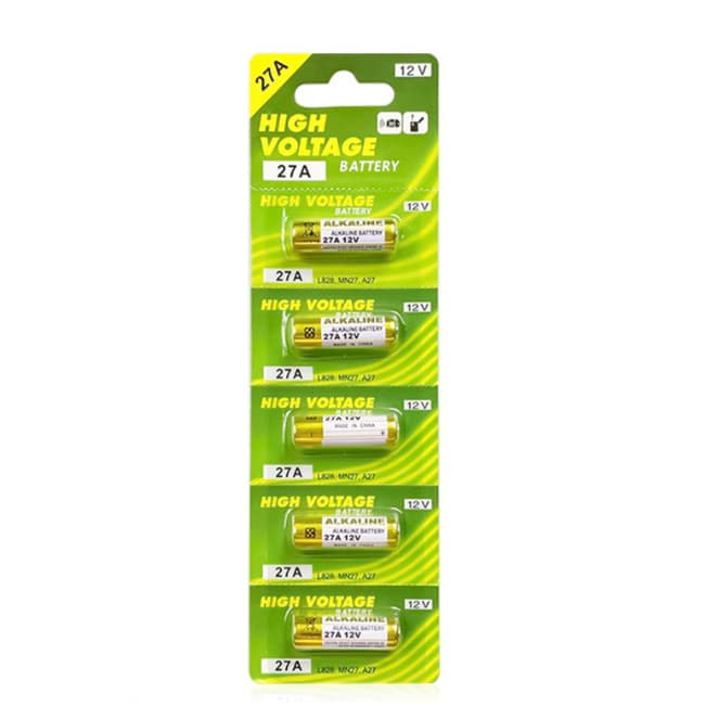 High Voltage ถ่านรีโมท 27A 12V แพค 5 ก้อน ของแท้ ของใหม่