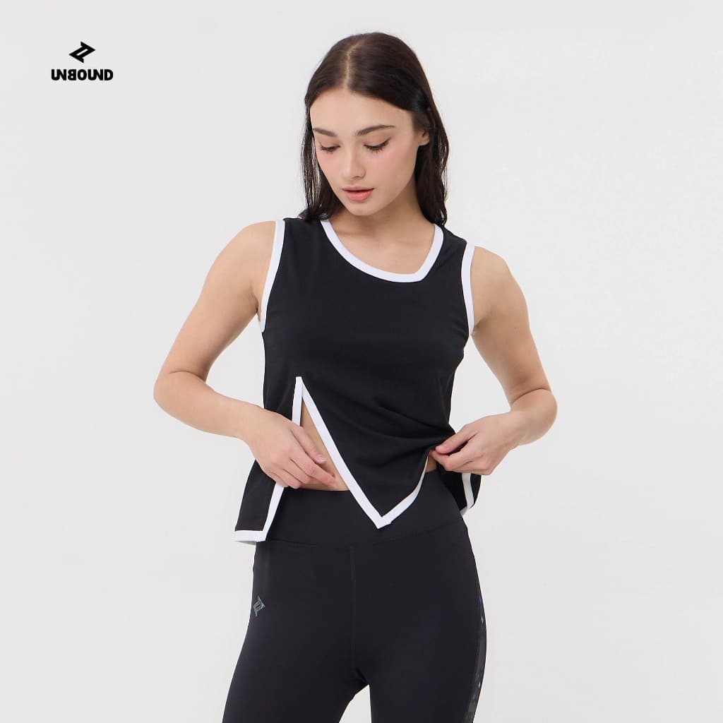 UNBOUND ASTRO CAMO RECALIBRATE TANK TOP (BLACK) เสื้อแขนกุด ขอบขาว ผ้านุ่ม แห้งเร็ว ใส่สบาย