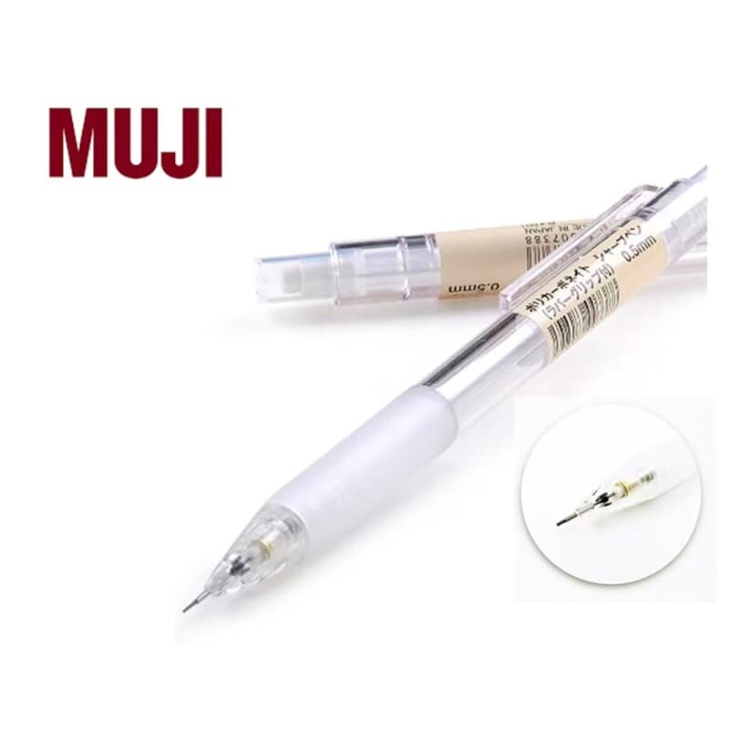 📝ดินสอกดมูจิ muji แท้ แบบใส ขนาด 0.5 mm