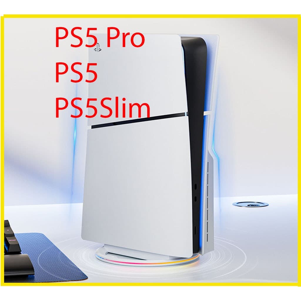 ใหม่ PS5 Pro PS5 Slim เกมขาตั้งแนวตั้ง Universal ฐานขาตั้งแนวตั้งพร้อมไฟ RGB