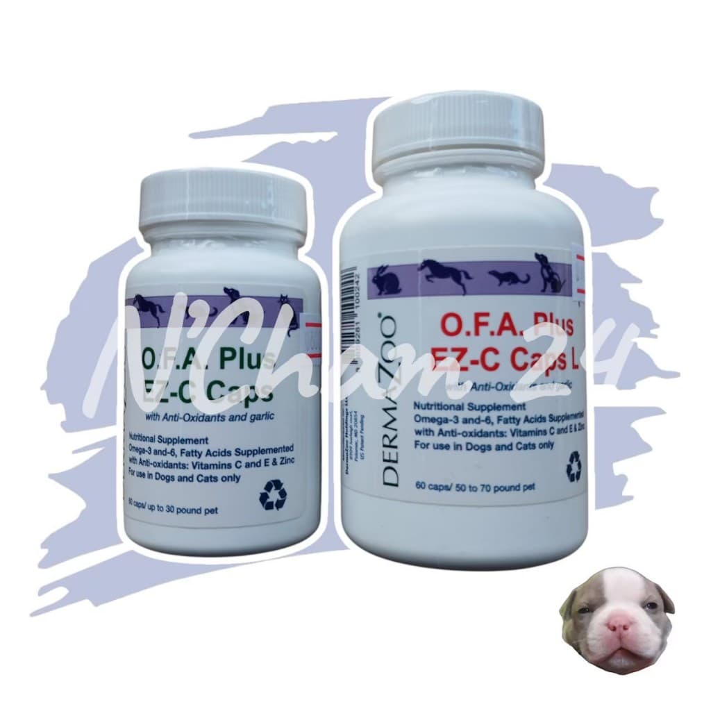 O.F.A. Plus จำนวน  60 แคปซูล อาหารเสริมบำรุงผิว ชนิดเม็ด สำหรับสุนัข