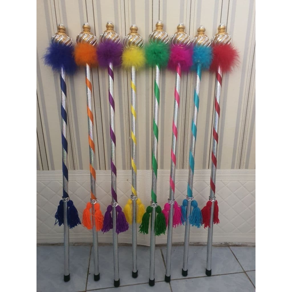 ไม้คฑา ดรัมเมเยอร์  แต่งขน ขนาด 90 cm.