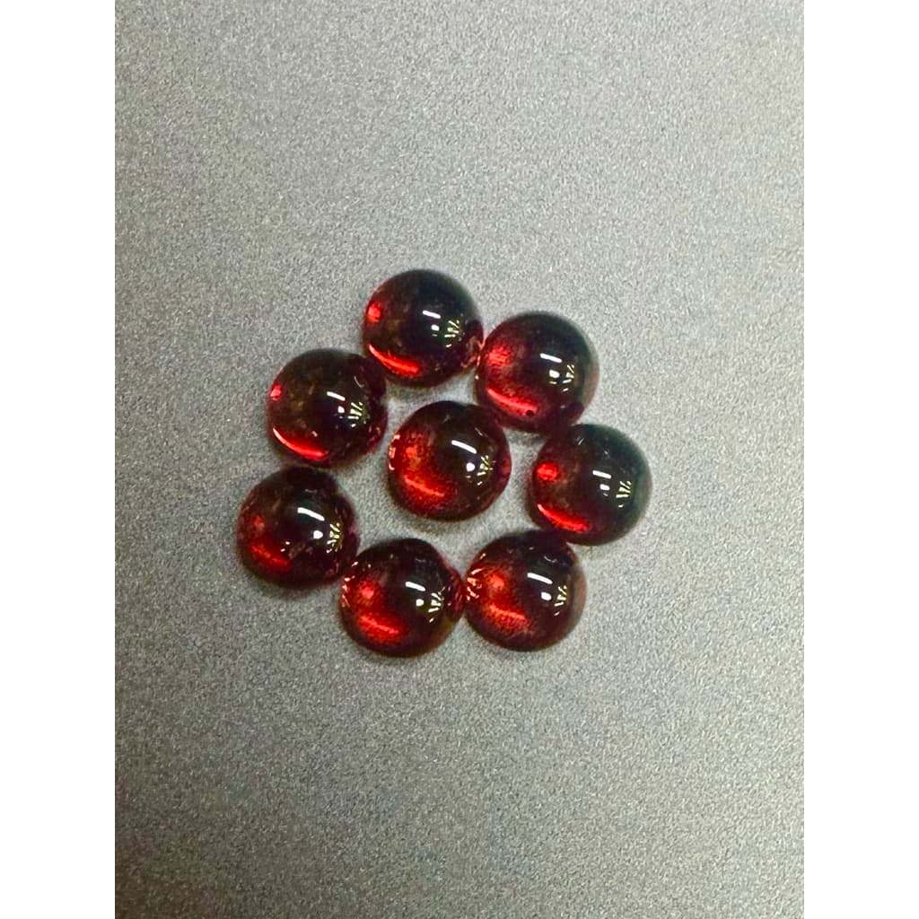 พลอยโกเมนแดงทรงกลม 5มม. พลอยแท้ธรรมชาติ 100% Red garnet 5mm round shape 100% natural gemstone