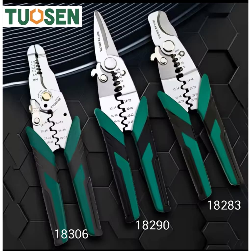 Tuosen คีม คีมปอกสายไฟ คีมช่าง ไฟฟ้า อเนกประสงค์ ขายส่ง คีมตัดลวดสแตนเลส คีมปอกสายไฟ คีมตัดสายไฟ 18306 18283 18290