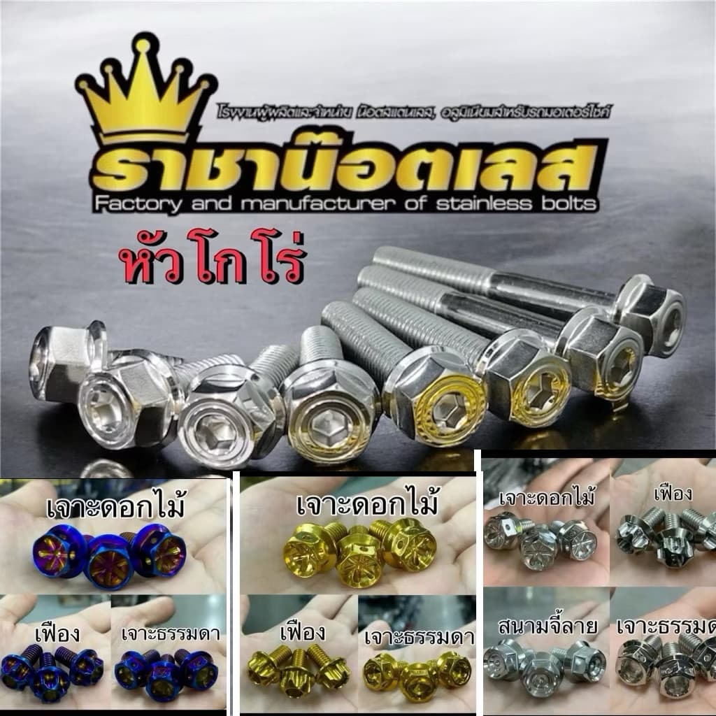 น๊อตยึดโชคหลังเวฟ( สำหรับสวิงอาร์มกล่อง+อาร์มไข่เปลี่ยนสวิงอาร์มมา(ได้ 2 ตัว)