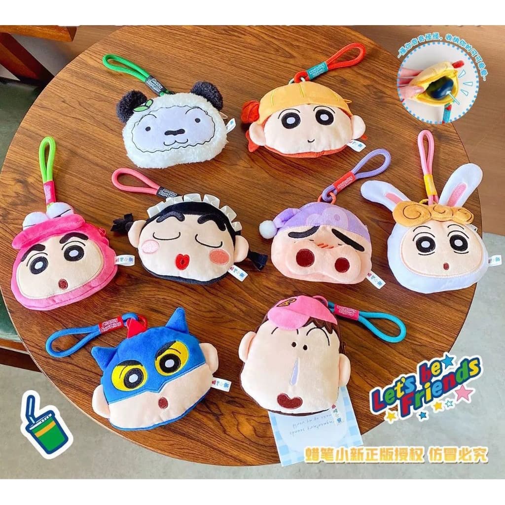 กระเป๋าซิปใส่เหรียญ ชินจัง สินค้าลิขสิทธิ์แท้💯💯💯 หรือจะใส่ Airpods ก็สุดน่ารัก มี 8 ลาย ราคาชิ้นละ 189 บาท
